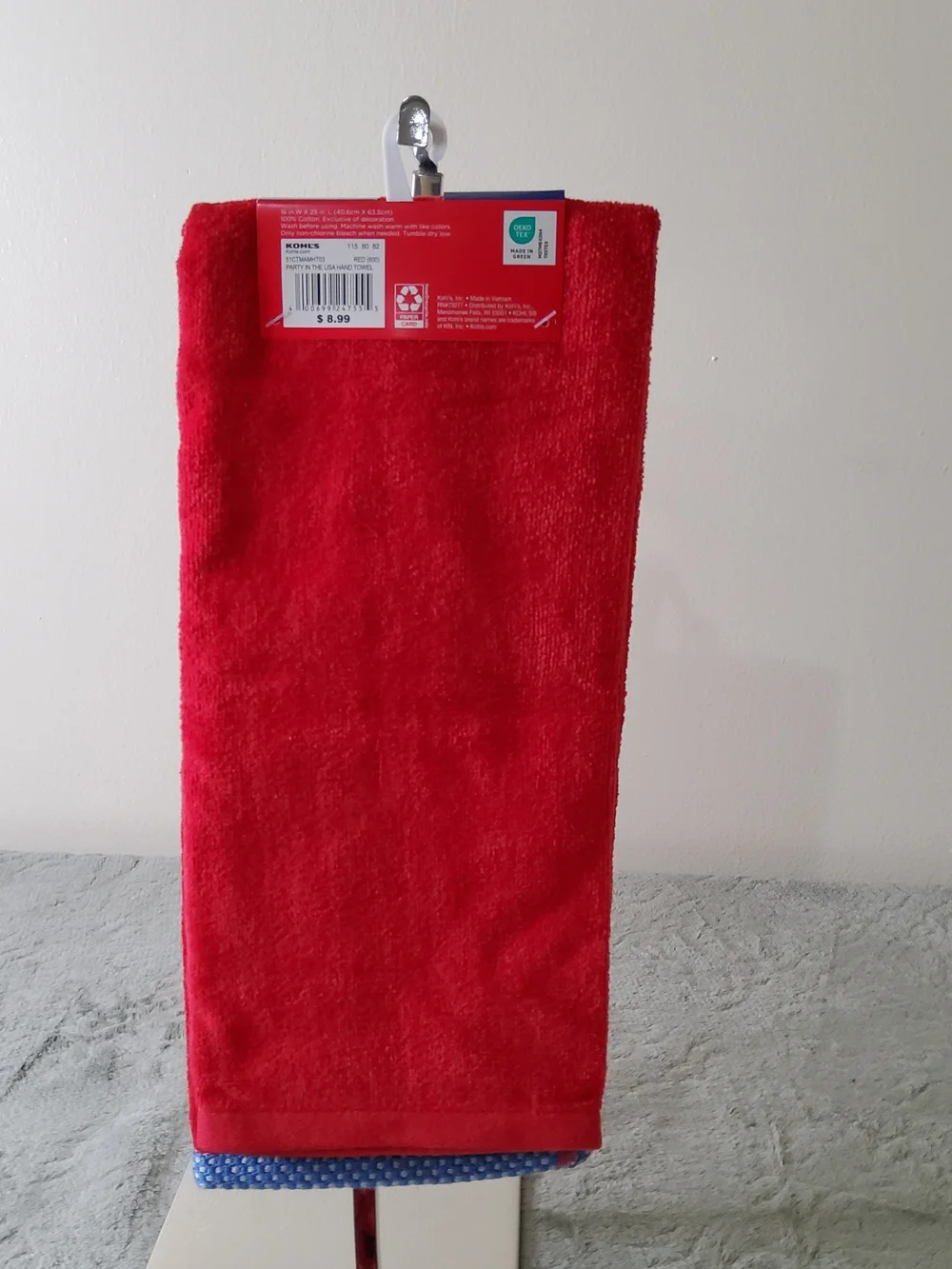 * Celebrate Together Americana “Party in the USA” Patriotic Hand Towel Red
